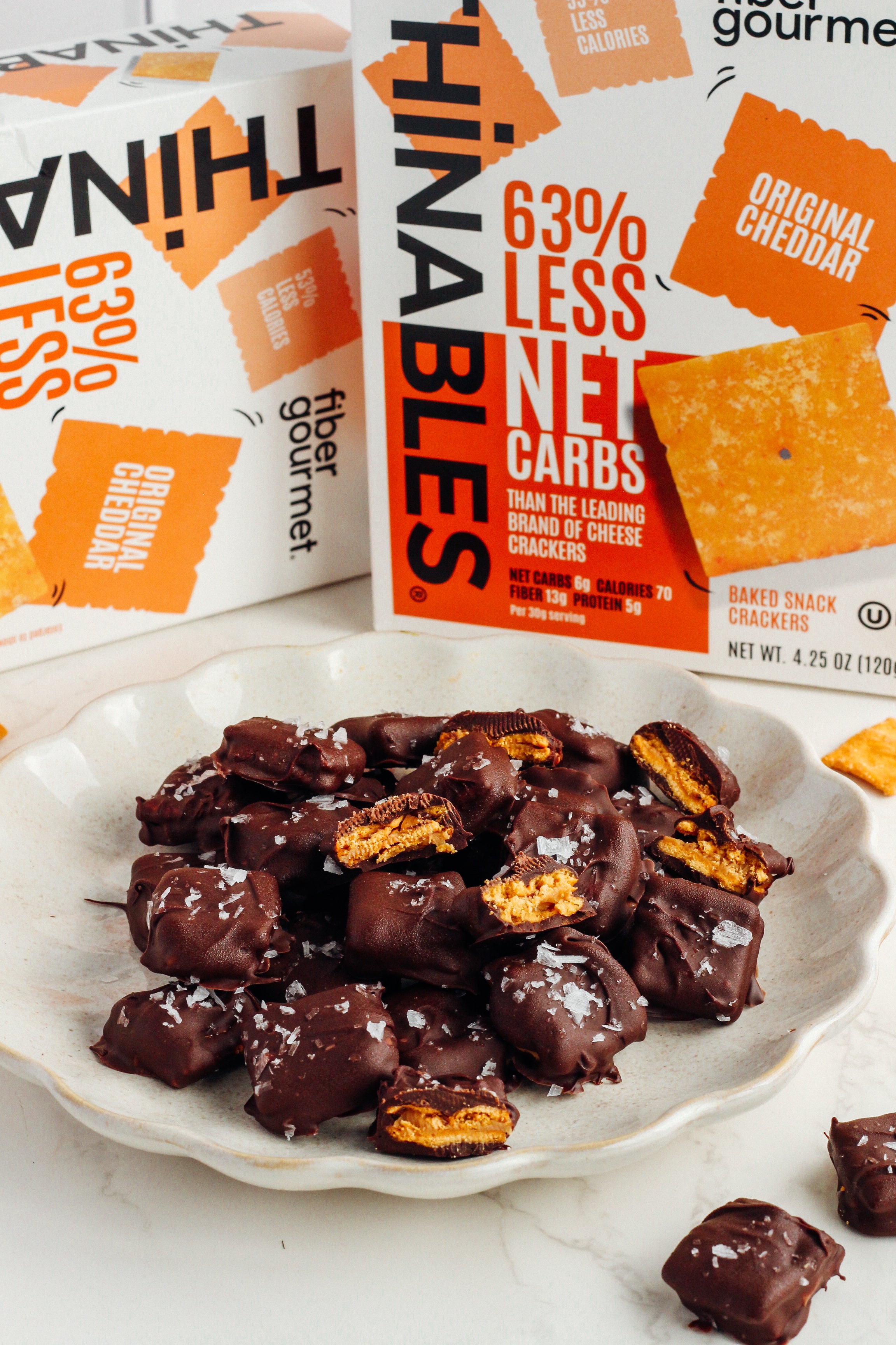 Cheddar Thinable Peanut Butter Chocolate Bites