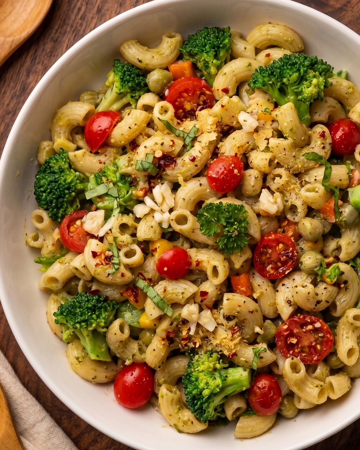 Spicy Pesto Elbow Pasta