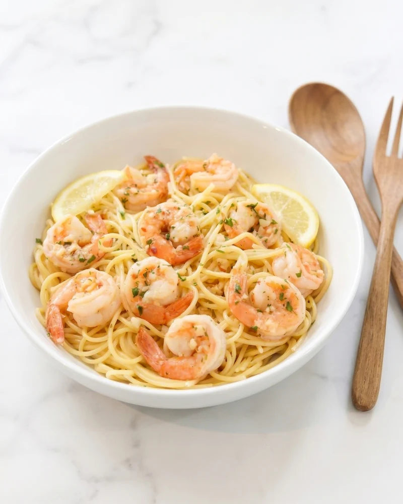 Lightened-Up Shrimp Scampi