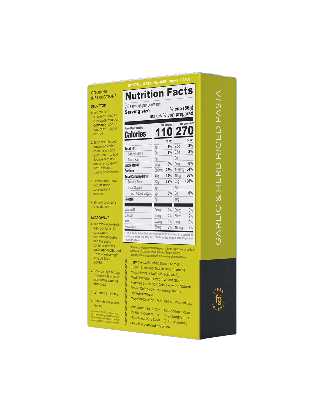 Garlic and Herb Riced Pasta