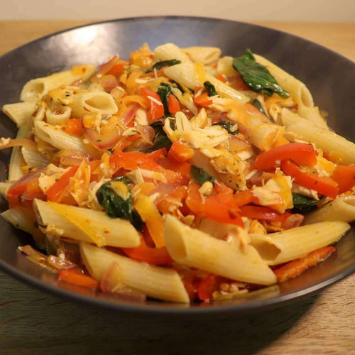 Zesty Hot Smoked Salmon Penne