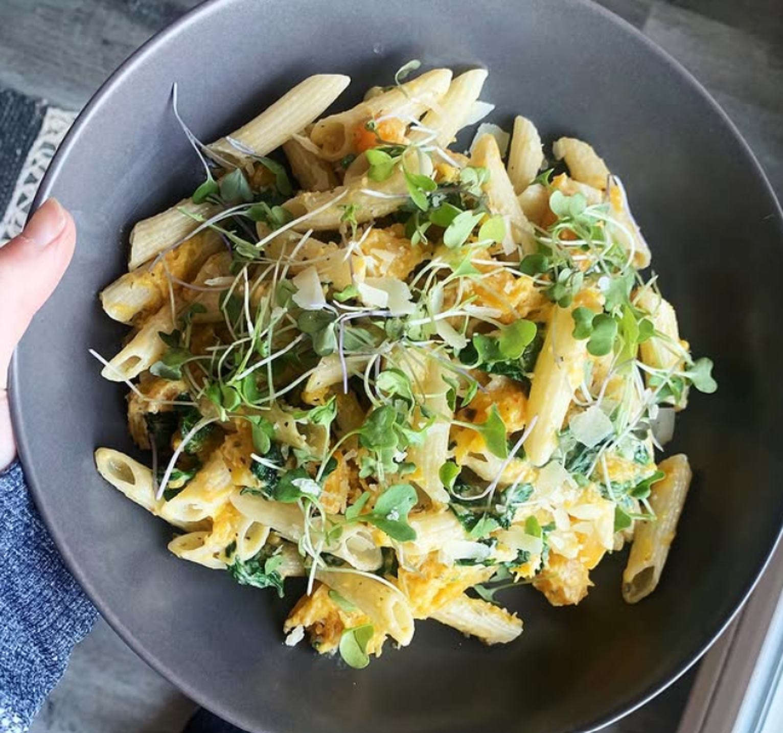 Butternut Squash & Spinach Penne – Fiber Gourmet