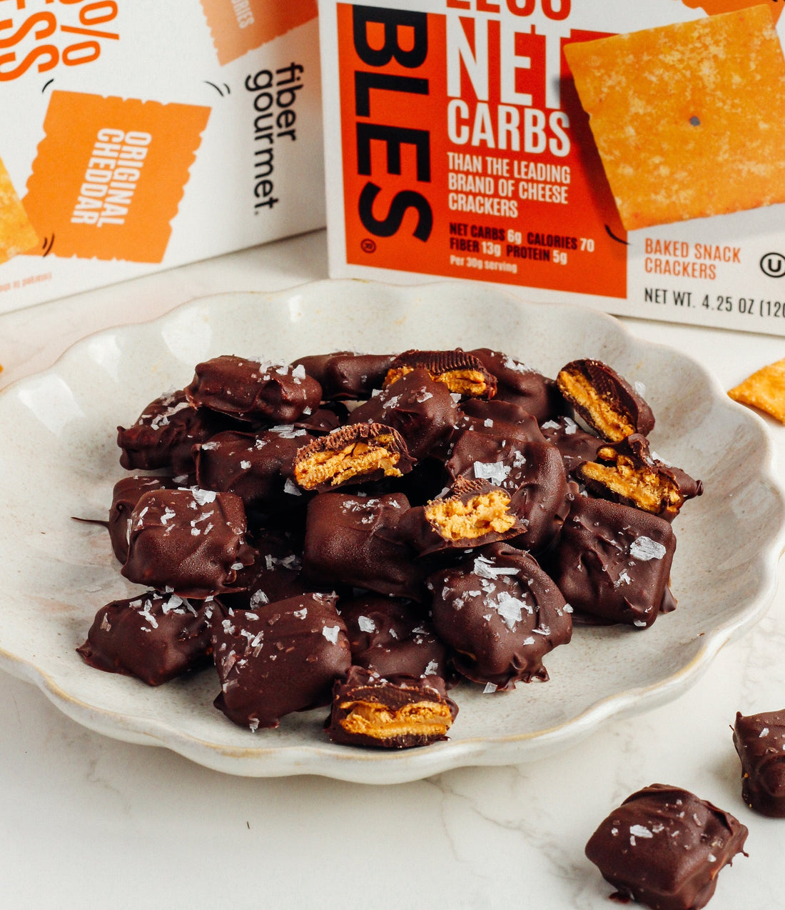 Cheddar Thinable Peanut Butter Chocolate Bites