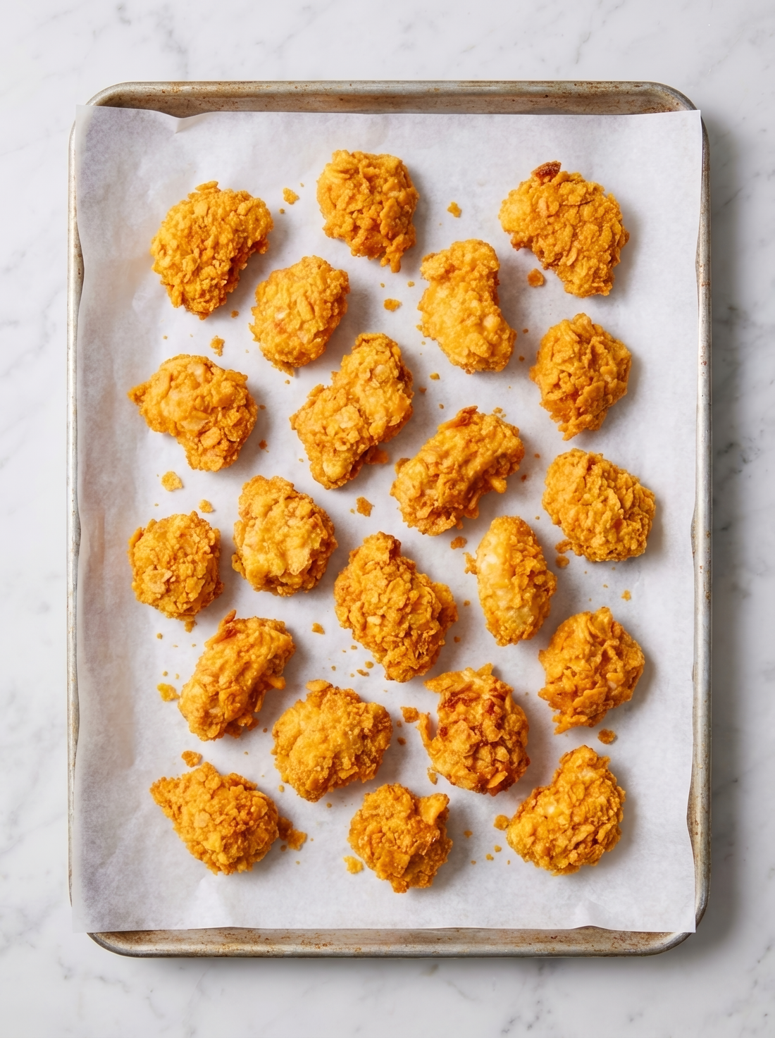 Crunchy Cheddar Crusted Chicken Nuggets