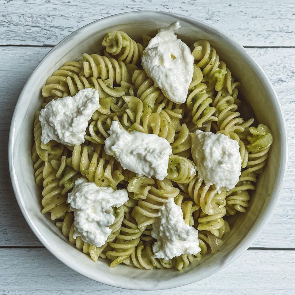 Cheesy Pesto Rotini