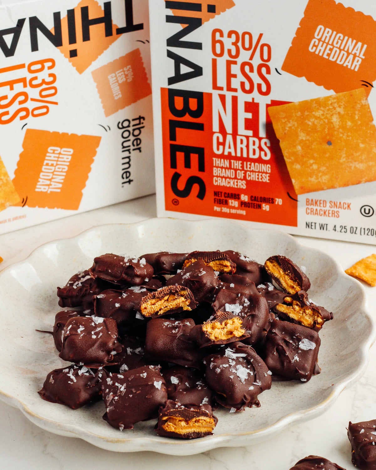 Cheddar Thinable Peanut Butter Chocolate Bites