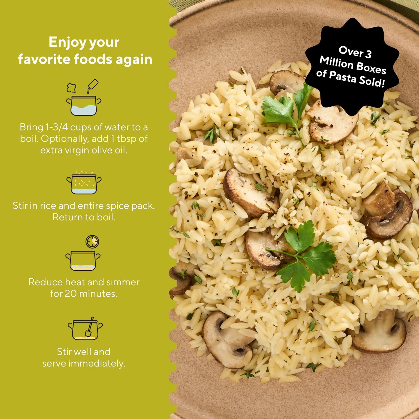 Garlic and Herb Riced Pasta