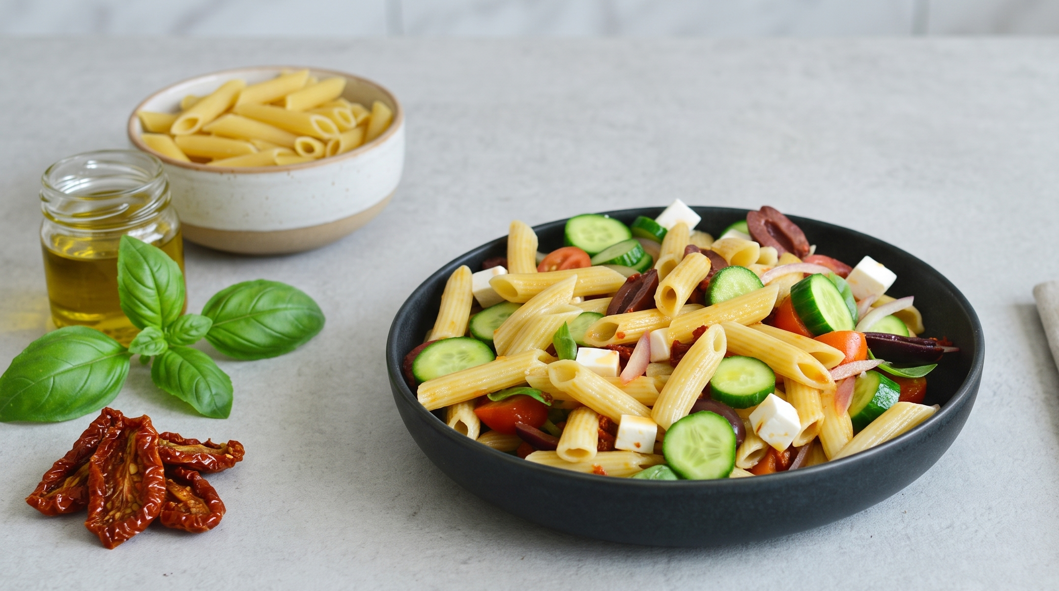 Zesty Red Pesto Pasta Salad