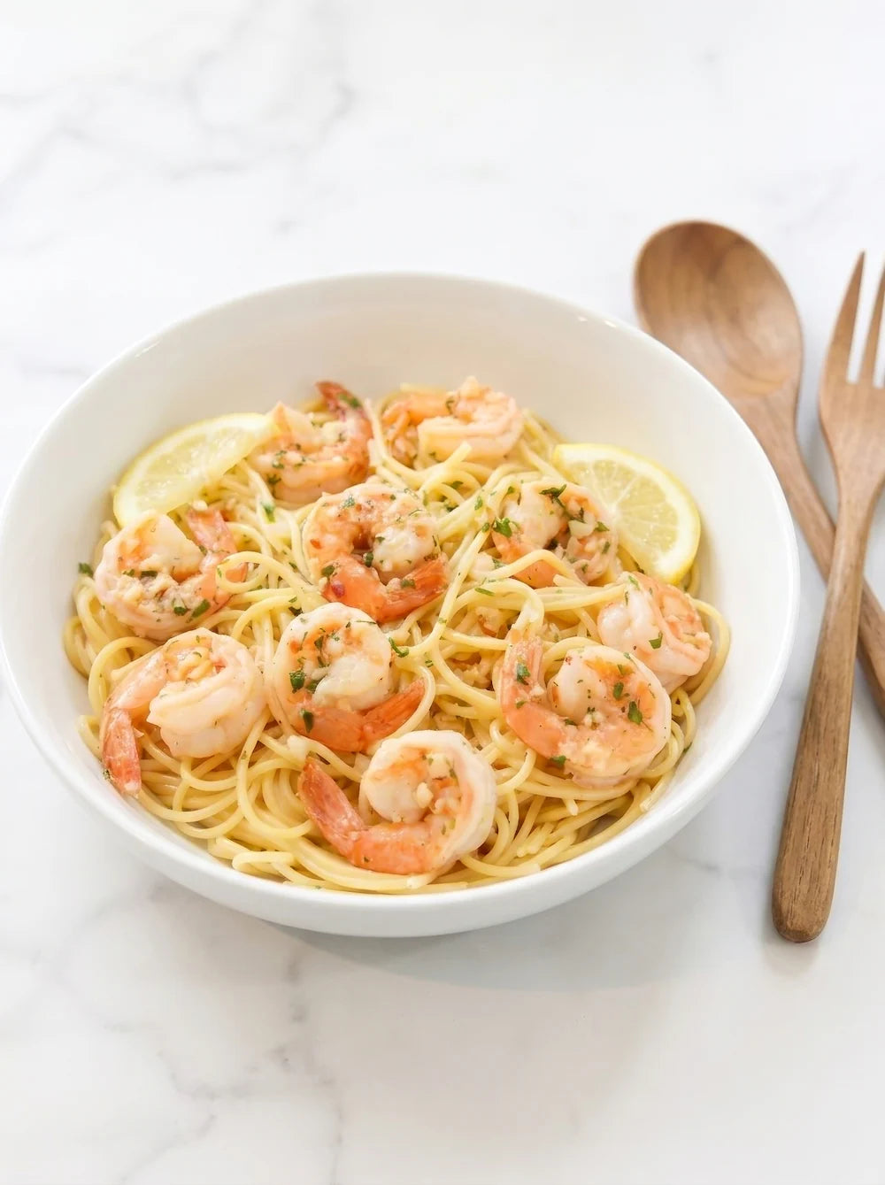 Lightened-Up Shrimp Scampi