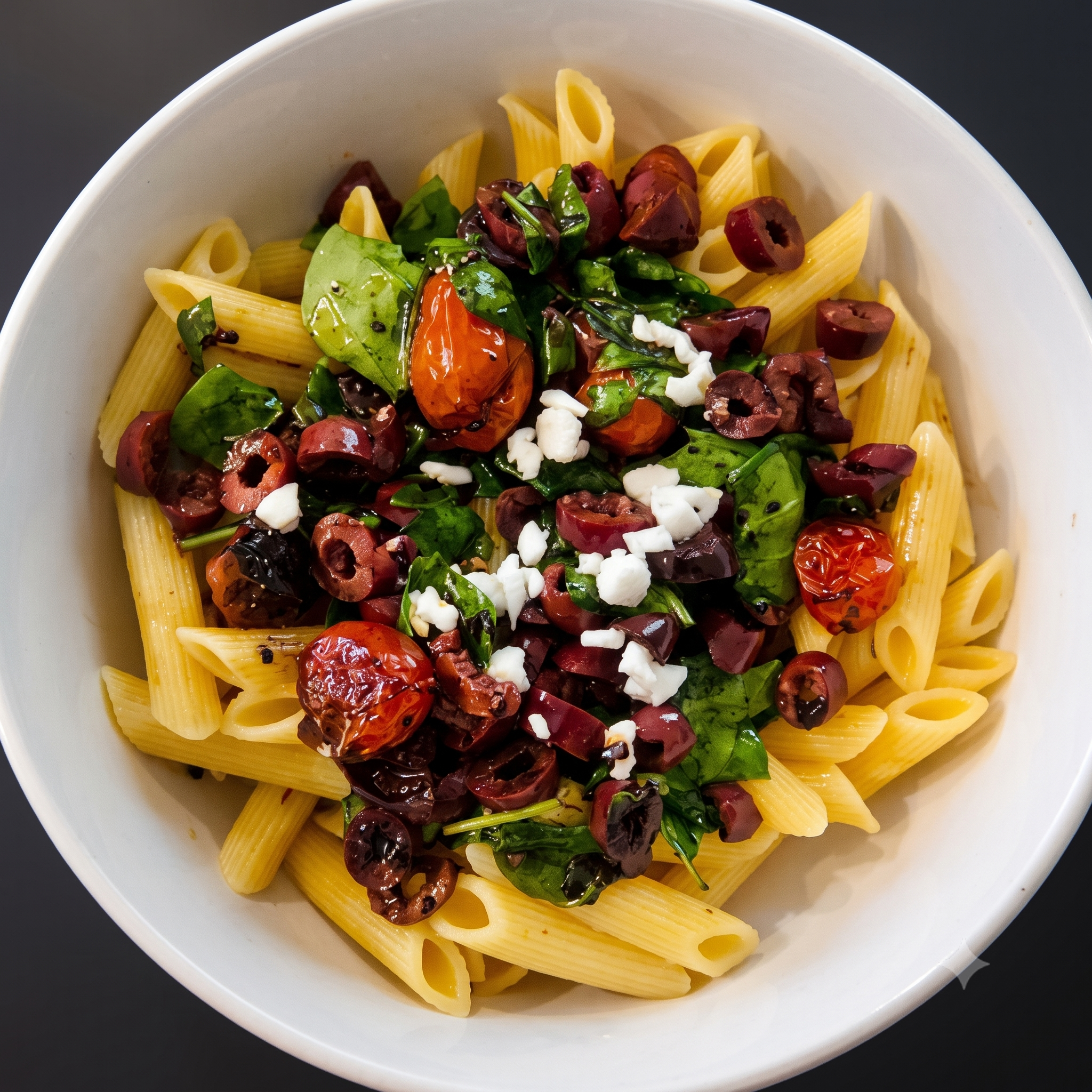 Vegan AlfredBalsamic Veggie Penne Pasta