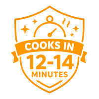 Cooks in 12-14 minutes